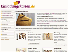 Tablet Screenshot of einladungskarten.de